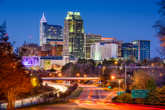 Raleigh skyline. -- Shutterstock