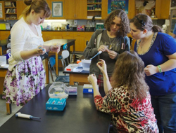 Allsbrook and students test Magnolia DNA