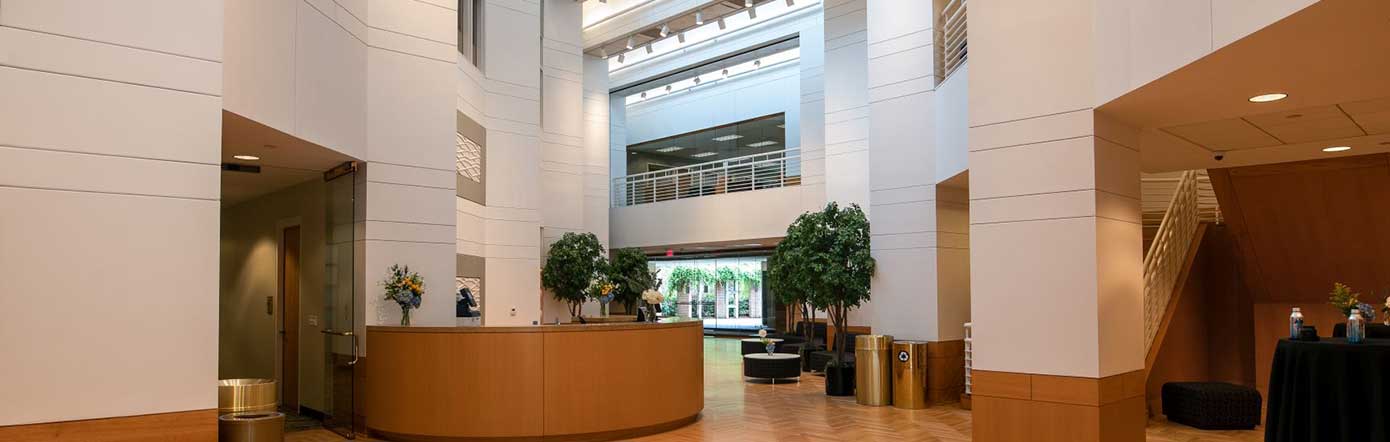 Large spacious  Conference center hallway