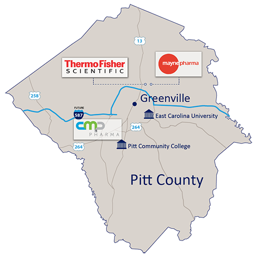 Map of Pitt County