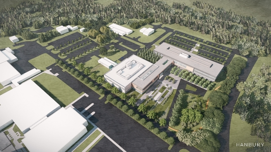 Aerial rendering of Syngenta's Greensboro campus plan