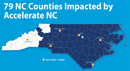 79 Counties Positively Impacted by Accelerate NC
