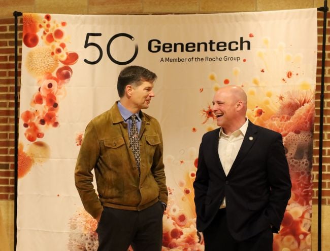 Genentech announcement Paul B and HS Mayor