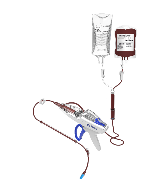 LifeFlow PLUS with blood fluid bags