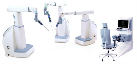 Components of the Senhance surgical robotic system.